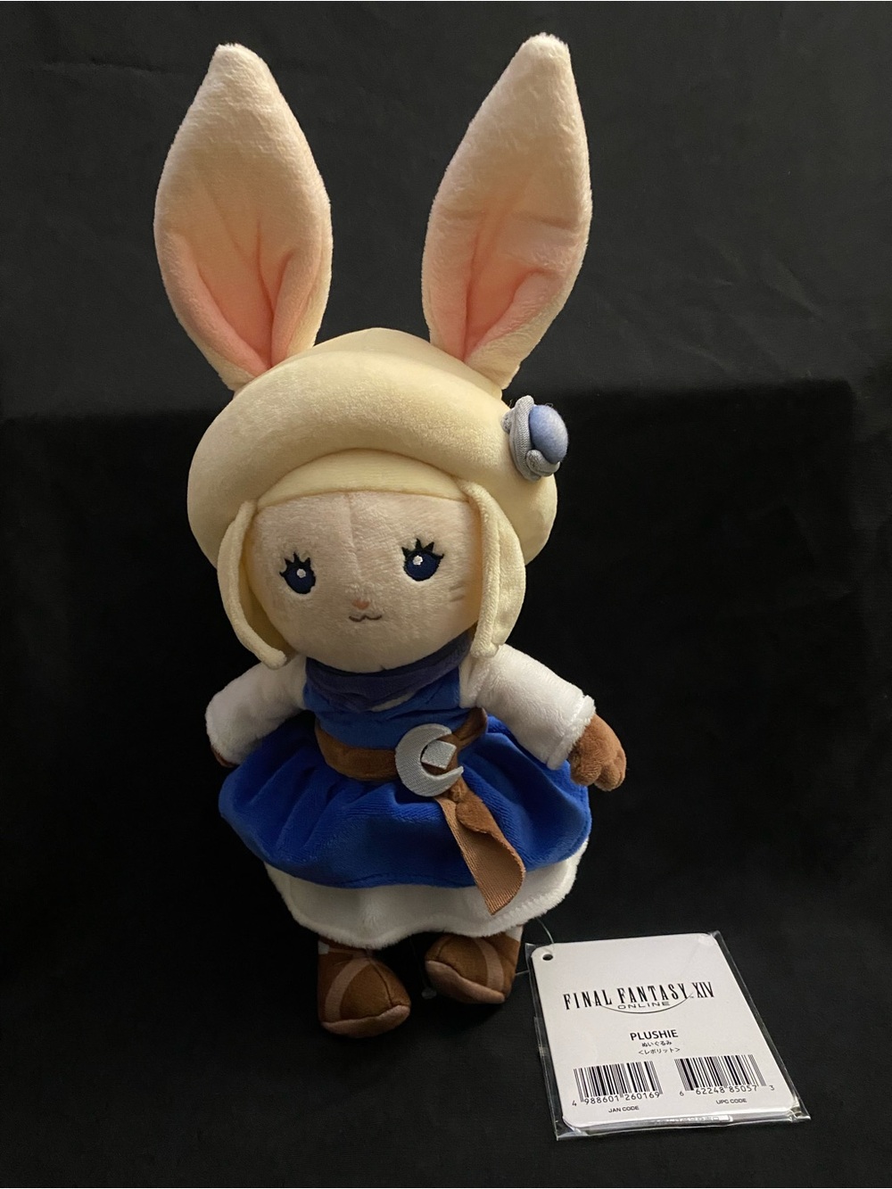 Plush Bunny-Eared Doll - Cream & Blue